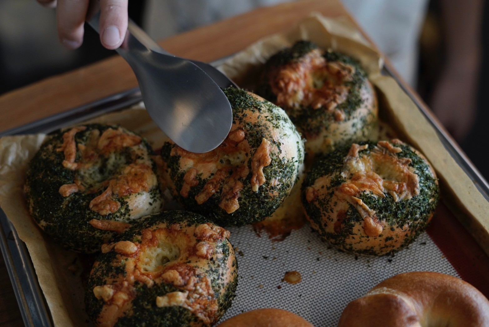 Bagel & Herb tea hibi